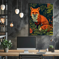 Red Fox Forest Serenity Animal Poster
