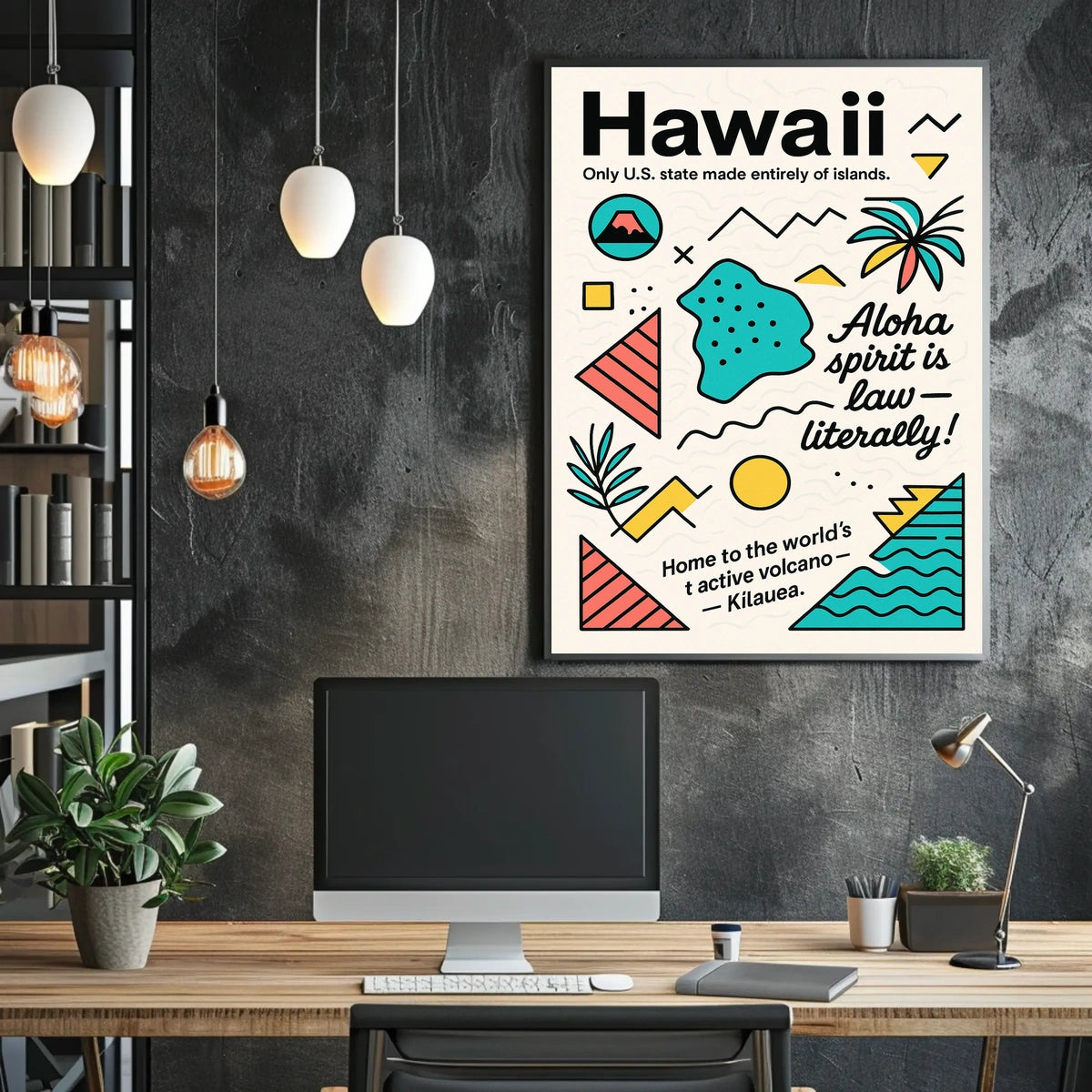 Hawaii Adventure Poster: Vibrant Tropical Art Print