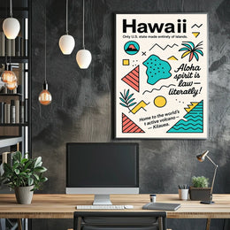 Hawaii Adventure Poster: Vibrant Tropical Art Print