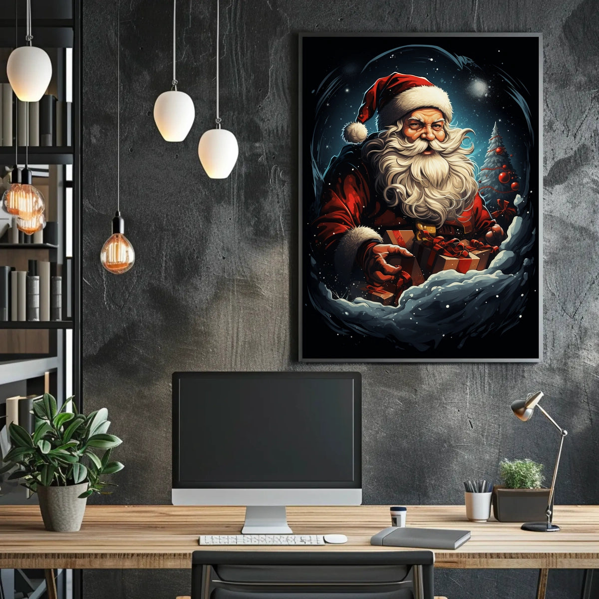 Santa Claus In Winter Wonderland Poster