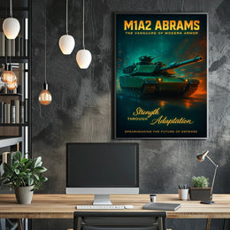 M1A2 Abrams The Vanguard Of Modern Poster