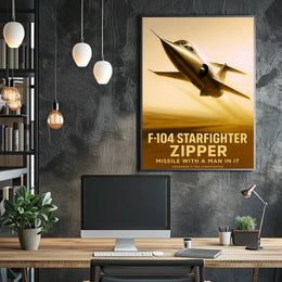 F-104 Starfighter Zipper Poster PosterGoat