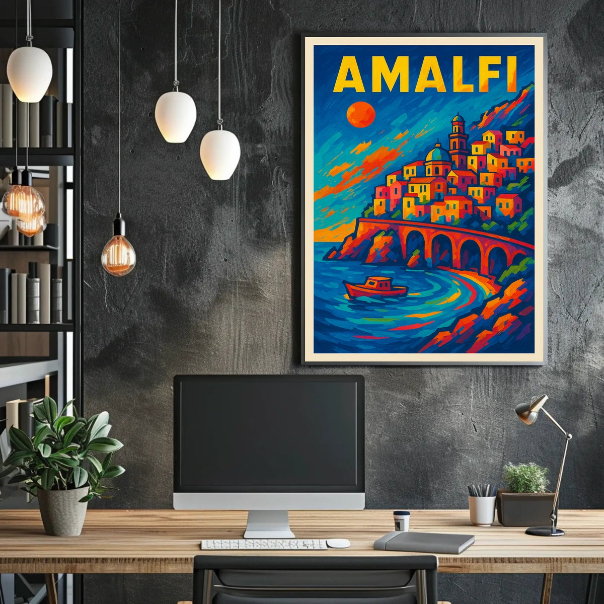 Amalfi Coast Vibrance Poster