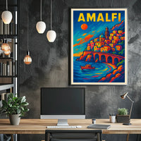 Amalfi Coast Vibrance Poster
