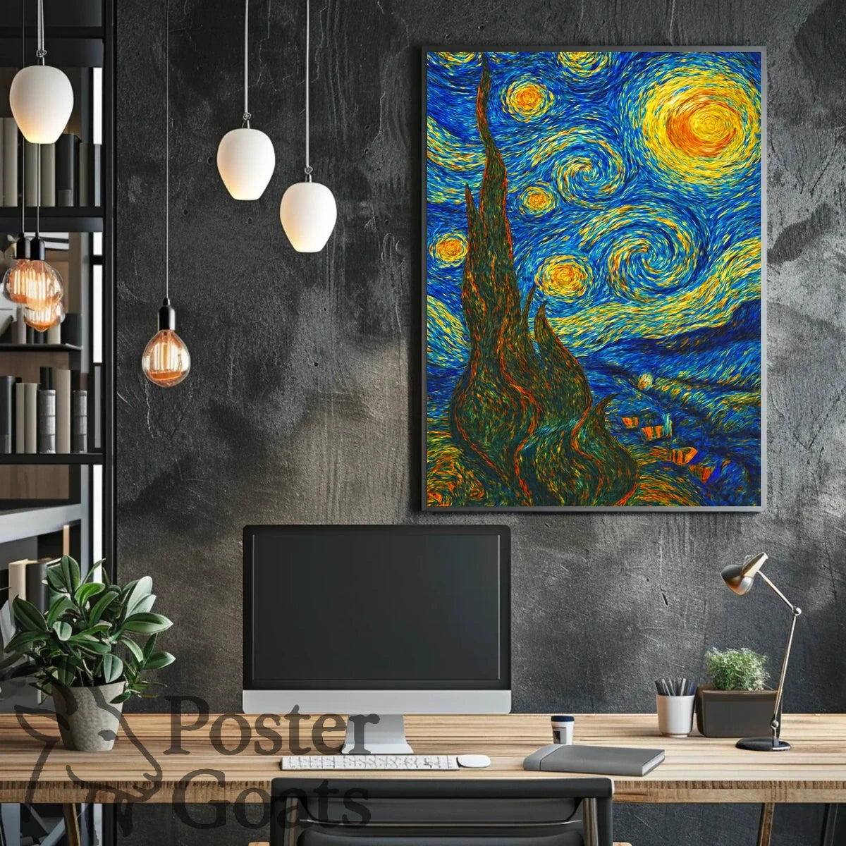 Starry Night Sky Art Print: Abstract or Artistic Poster