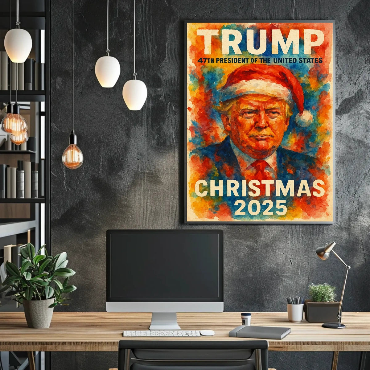 Futuristic Santa with Political Edge - Christmas Poster