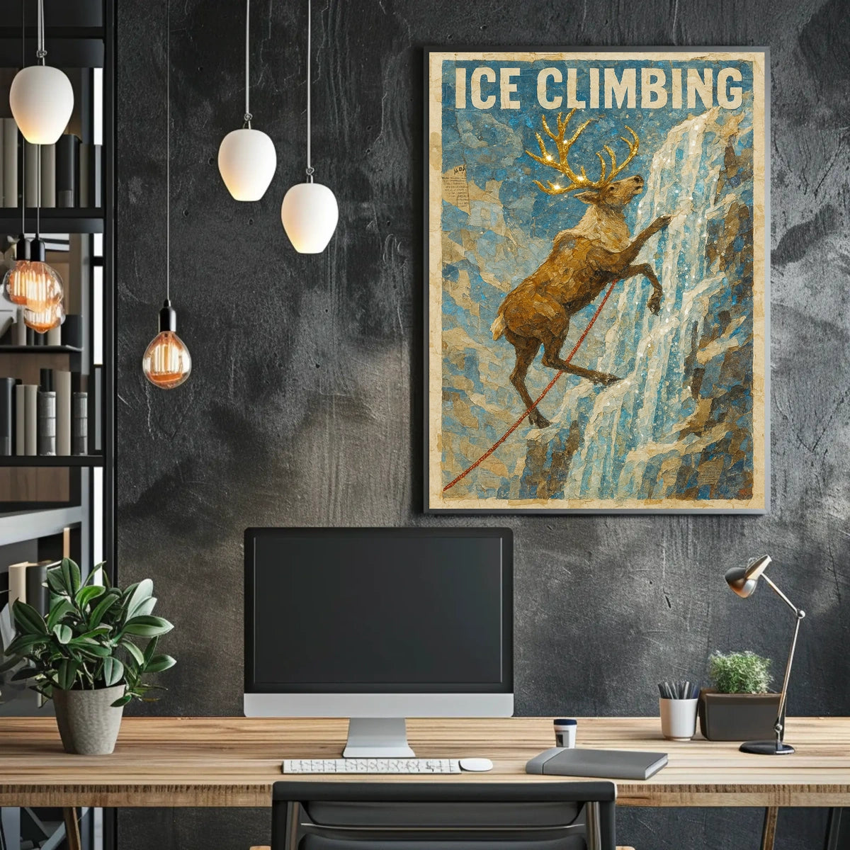 Ice Climbing Adventure Poster