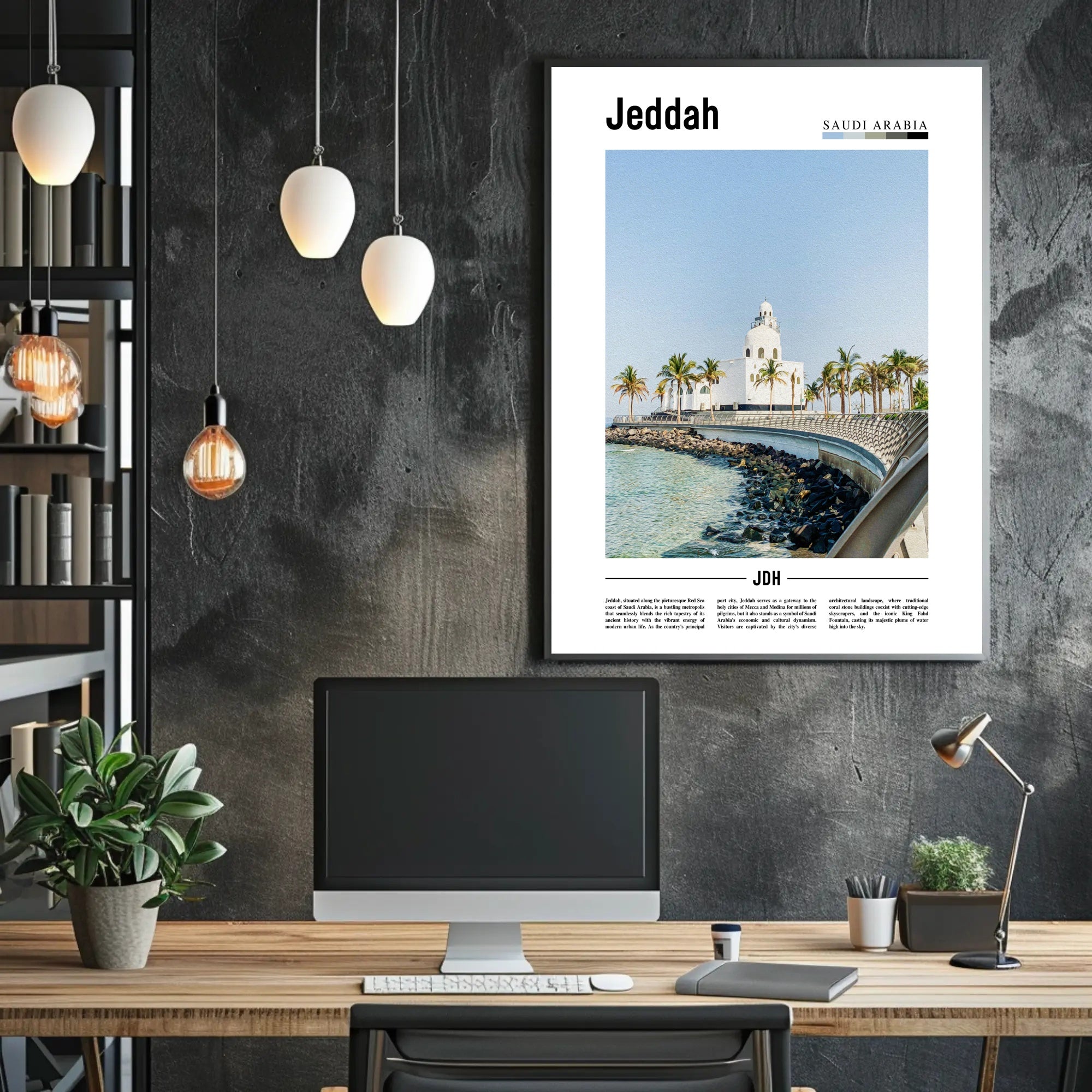Jeddah Skyline: The Modern Cultural Heritage Travel Poster PosterGoat