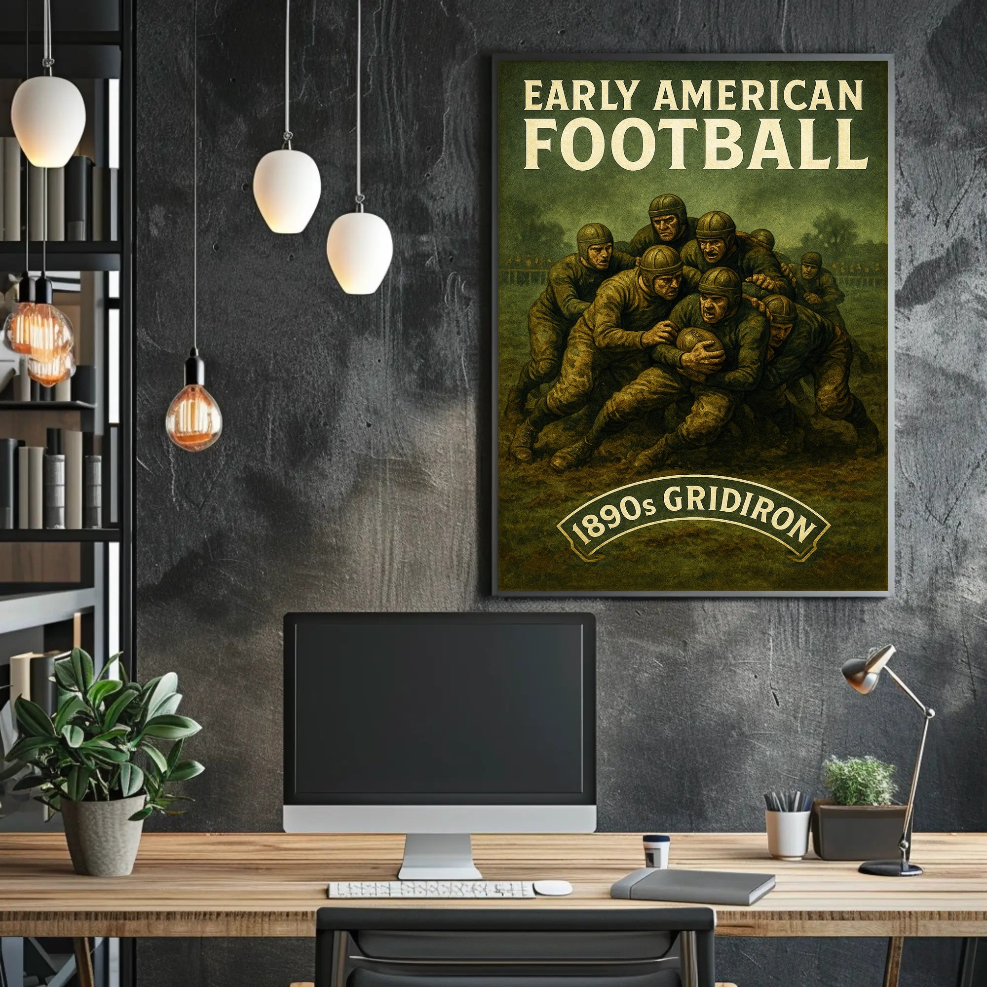 Early American Football 1890s Gridiron Poster PosterGoat