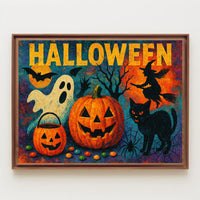 Halloween Spooktacular Gothic Digital Painting Nocturnal Scenery Decor Lover Wanderlust Poster