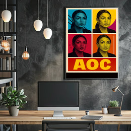 AOC Pop Art Portrait Poster