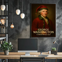 George Washington as Christmas elf Historical Poster