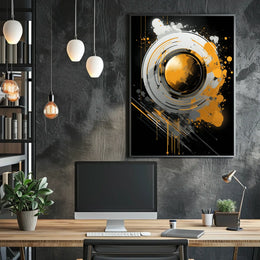 Abstract Geometric Art: Dynamic Movement Poster