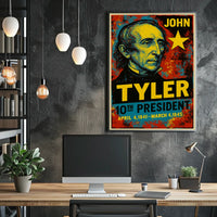 John Tyler 10th President of the United States Graffiti Pop Art Poster