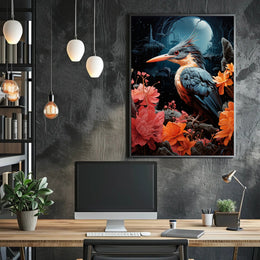 Enchanted Night Bird Poster