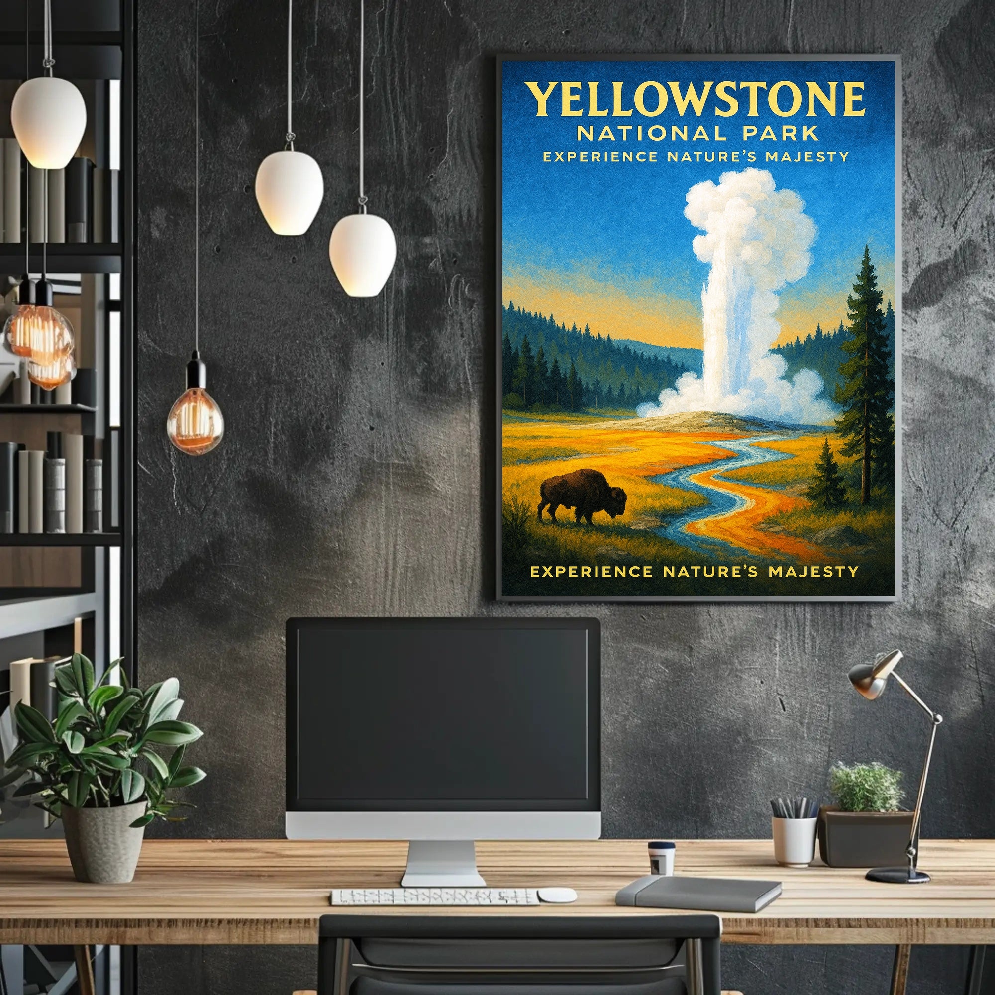 Yellowstone National Park Experience Nature’s Majesty Poster PosterGoat