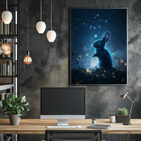 Enchanted Night Rabbit Poster