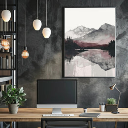 Serene Mountain Reflections Poster