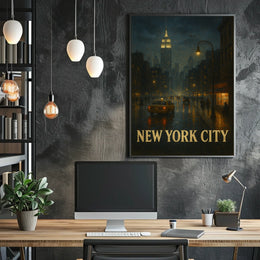 New York City Nightscape Poster