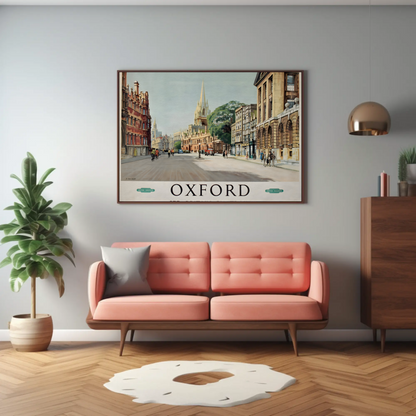 Oxford Travel by Train Poster