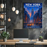 New York A Symphony of Life Poster PosterGoat