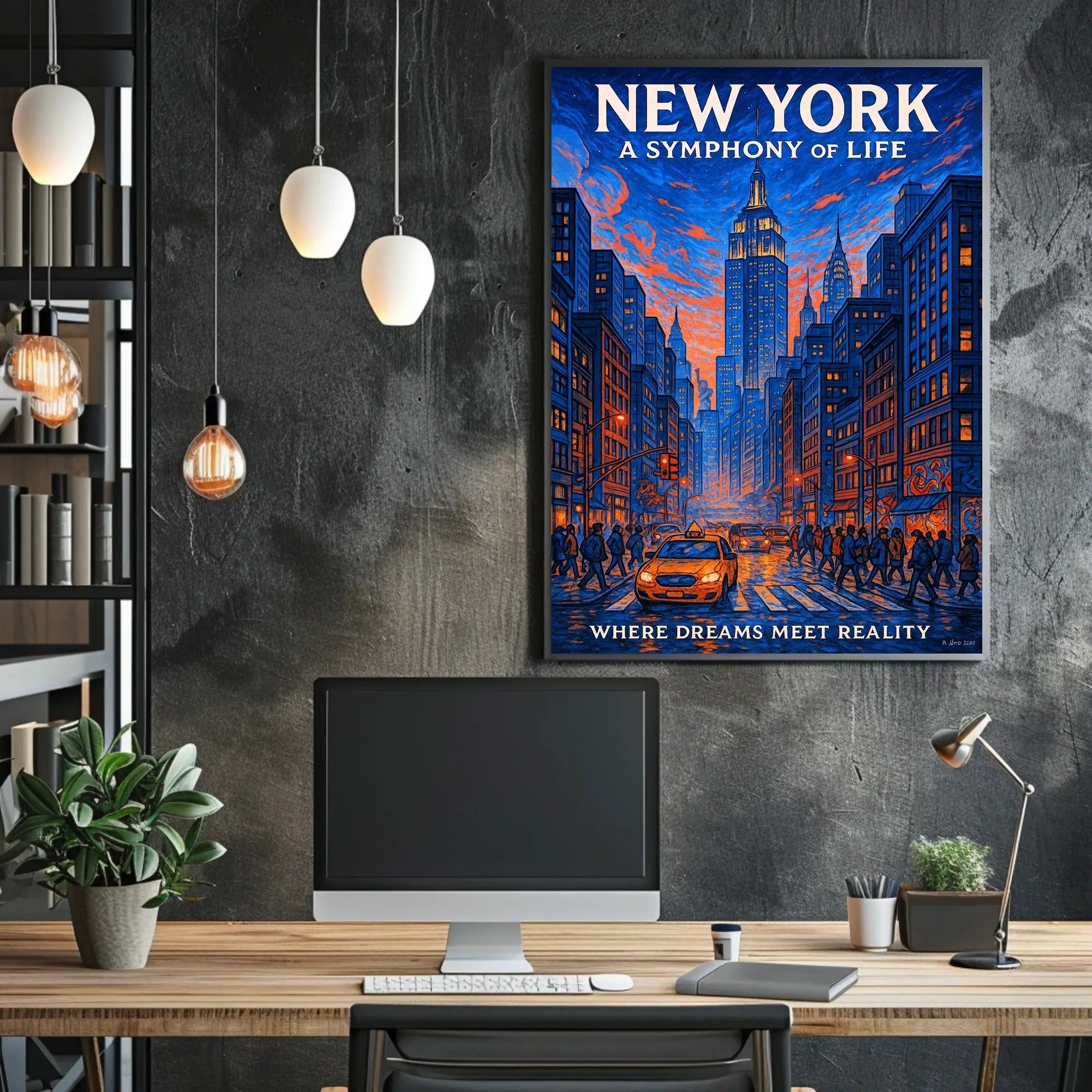 New York A Symphony of Life Poster PosterGoat