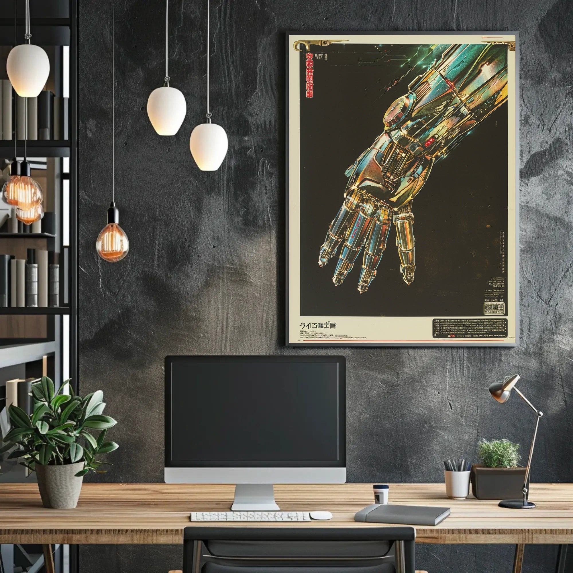 Futuristic Robotic Hand Art Print Poster for Home Decor PosterGoat