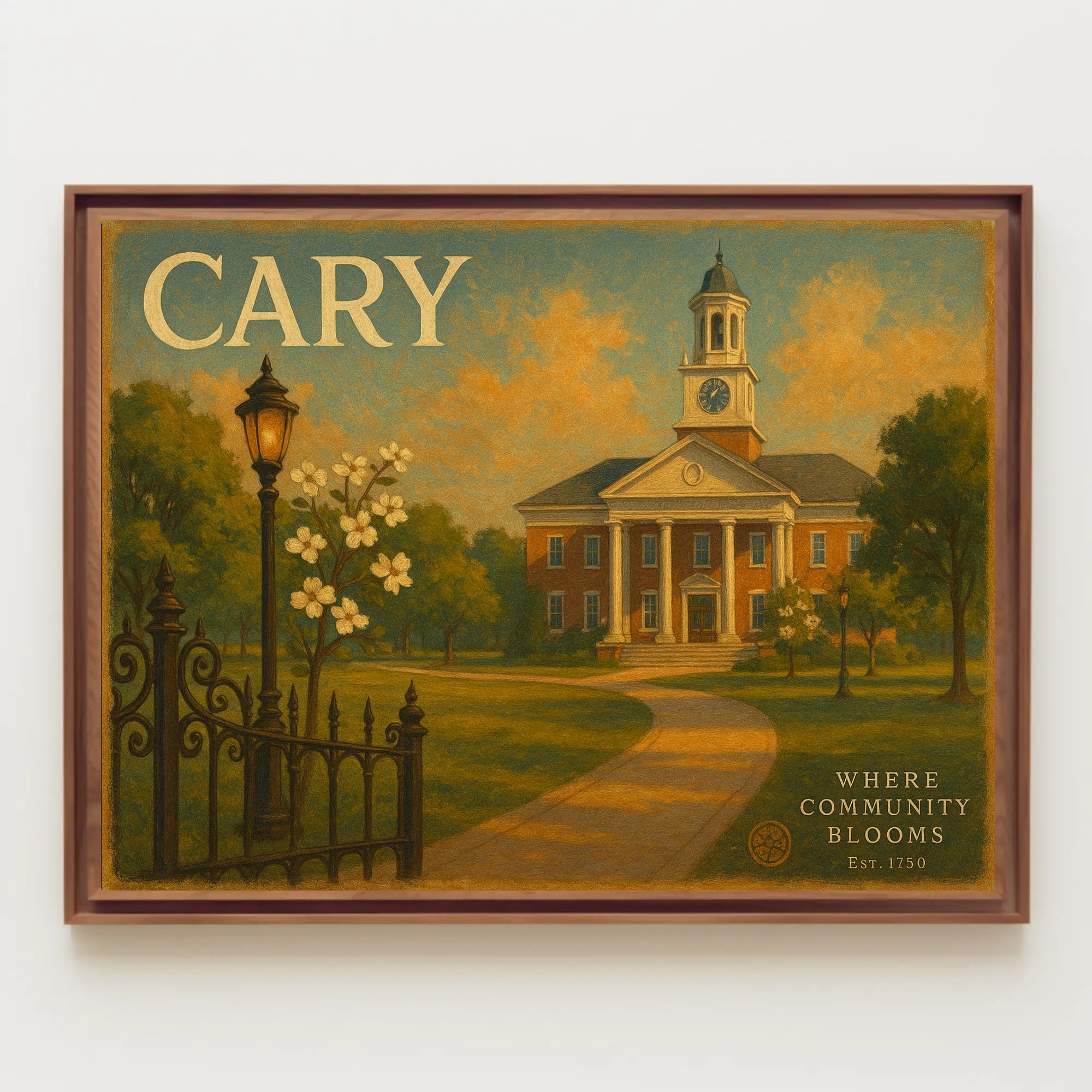 Cary Community Travel Poster Art Print