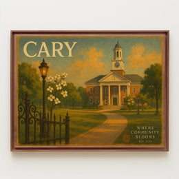 Cary Community Travel Poster Art Print