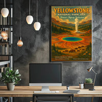 Yellowstone Vintage Travel Poster Wall Art