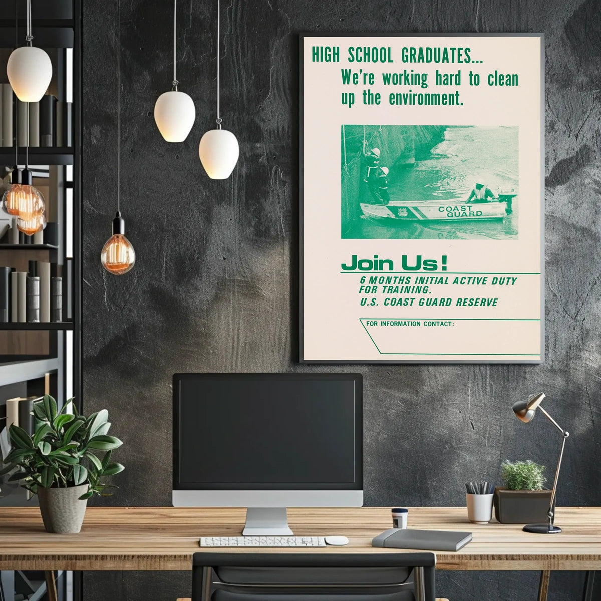 U.S. Coast Guard Reserve Recruitment Military Recruitment Poster