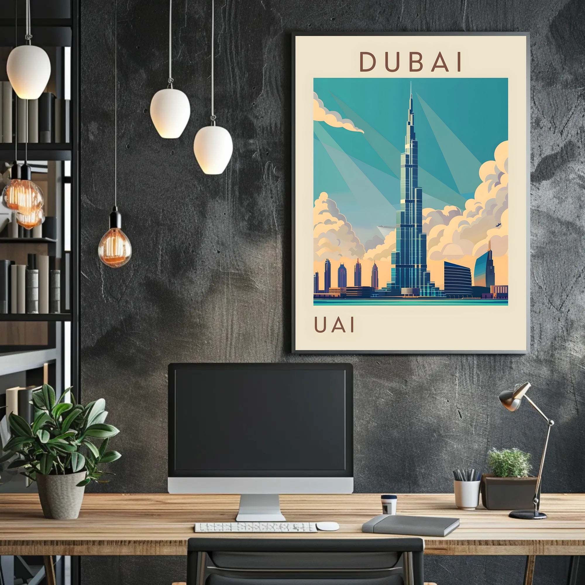 Iconic Skyline of Dubai Poster