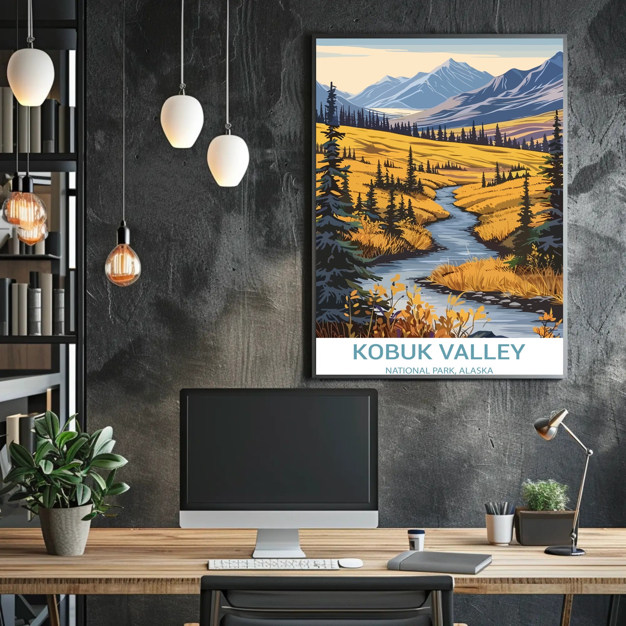 Alaska's Kobuk Valley National Park Scenic Travel Poster