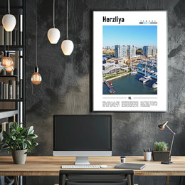 Herzliya Marina Escape: Inviting Urban Travel Poster PosterGoat