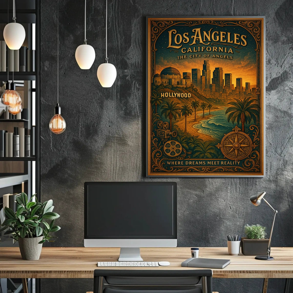 Los Angeles The City Of Angels Poster