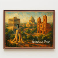Burkina Faso Cultural Landmark Illustration Poster