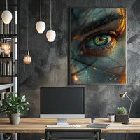 Mystical Iris: Surreal Eye Art Poster PosterGoat