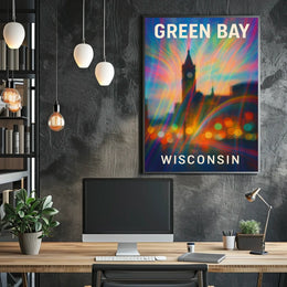 Green Bay Wisconsin Scenic Minimalist Wanderlust Poster