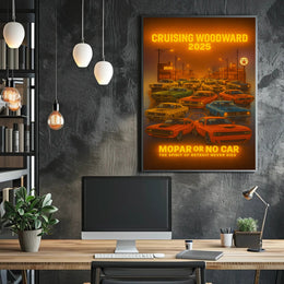 Cruising Woodward 2025: Celebrating Classic Cars Cultural Poster