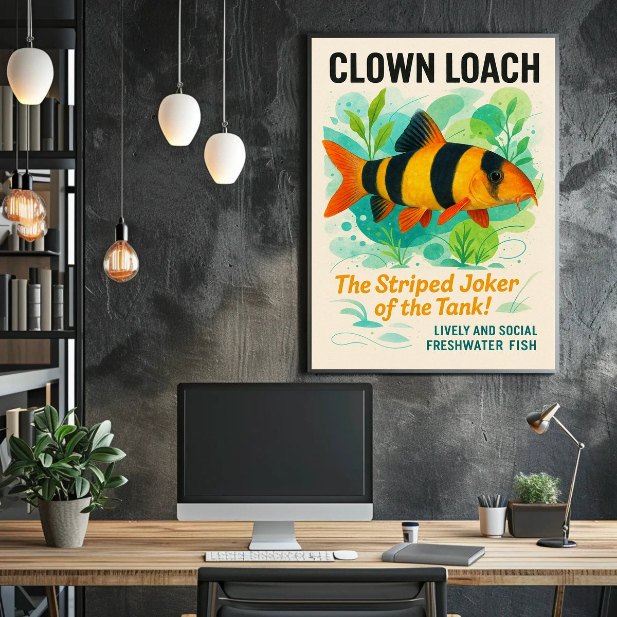 Clown Loach The Striped Joker of the Tank Poster