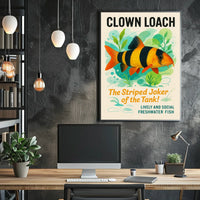 Clown Loach The Striped Joker of the Tank Poster