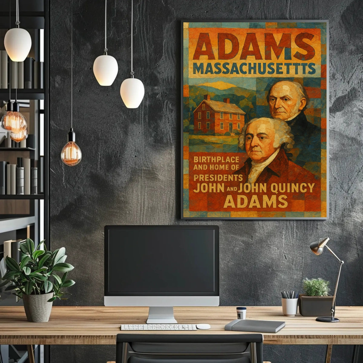 John And John Quincy Adams Birthplace Poster