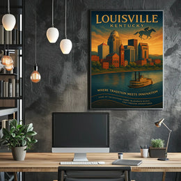 Louisville, Kentucky Where Tradition Meets Innovation Poster