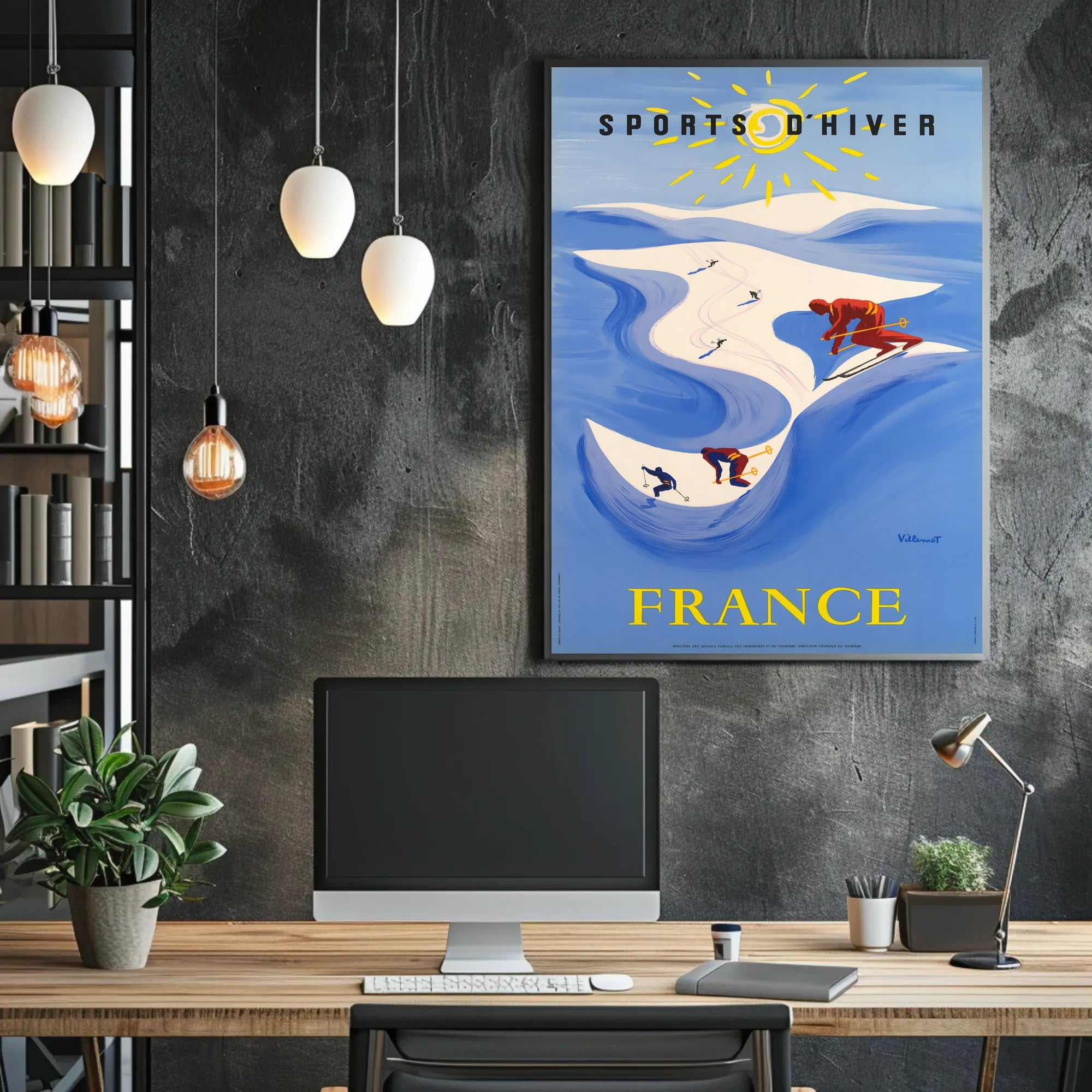 Winter Sports in France Poster PosterGoat