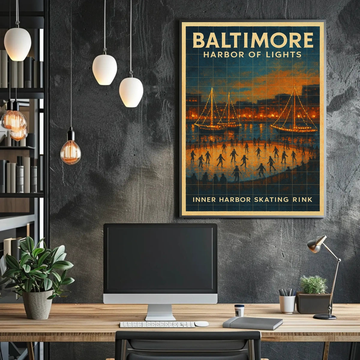 Baltimore Harbor Of Lights Poster