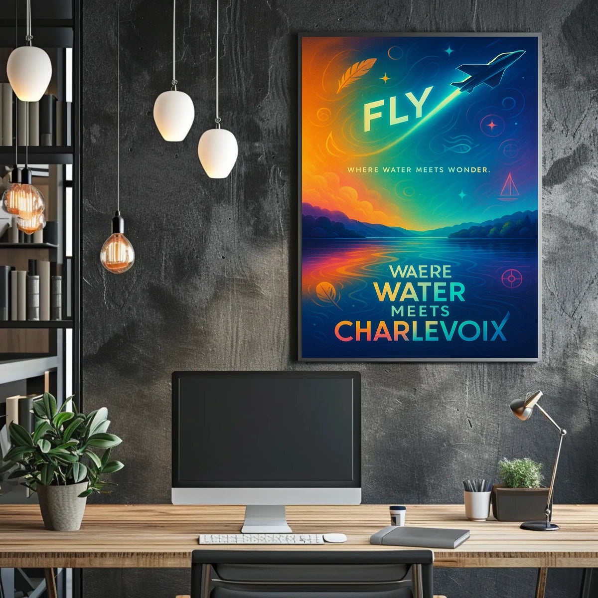 Fly High Charlevoix Dreamscape Travel Poster