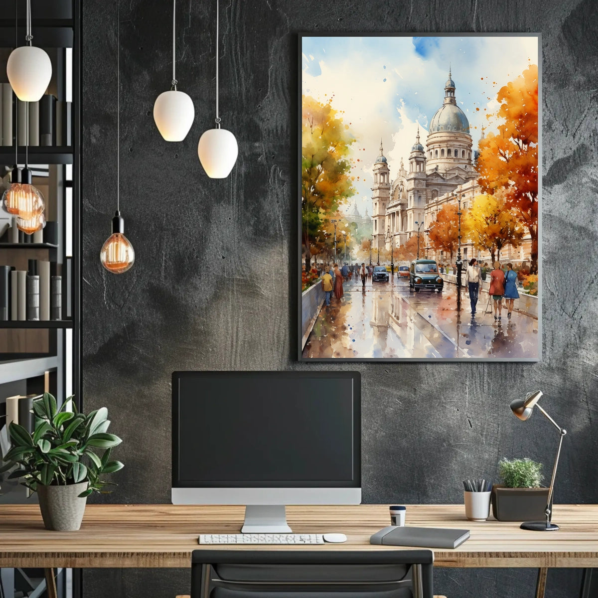 European Cityscape Architecture Travel Poster