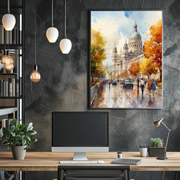 European Cityscape Architecture Travel Poster
