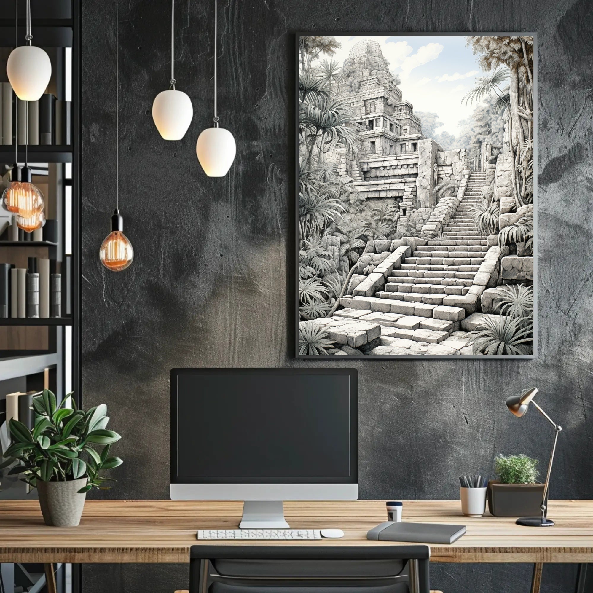 Ancient Temple In The Jungle Poster