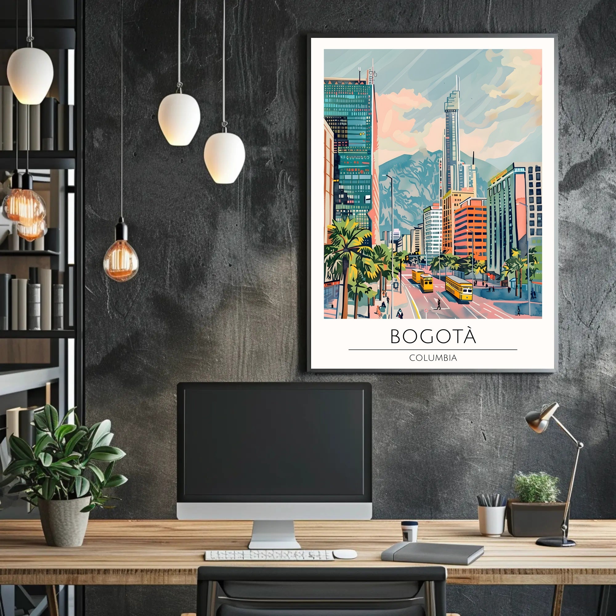 Vibrant Bogotá Cityscape Poster PosterGoat